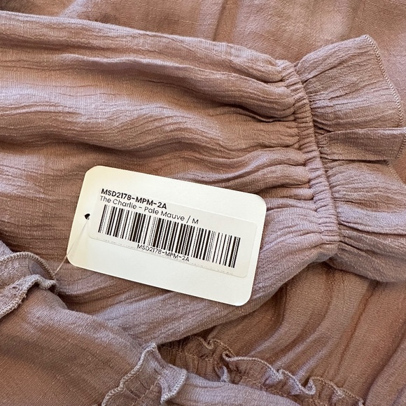 Dusty Pink Ruffle Tiered Dress by Mikarose - Picture 9 of 10